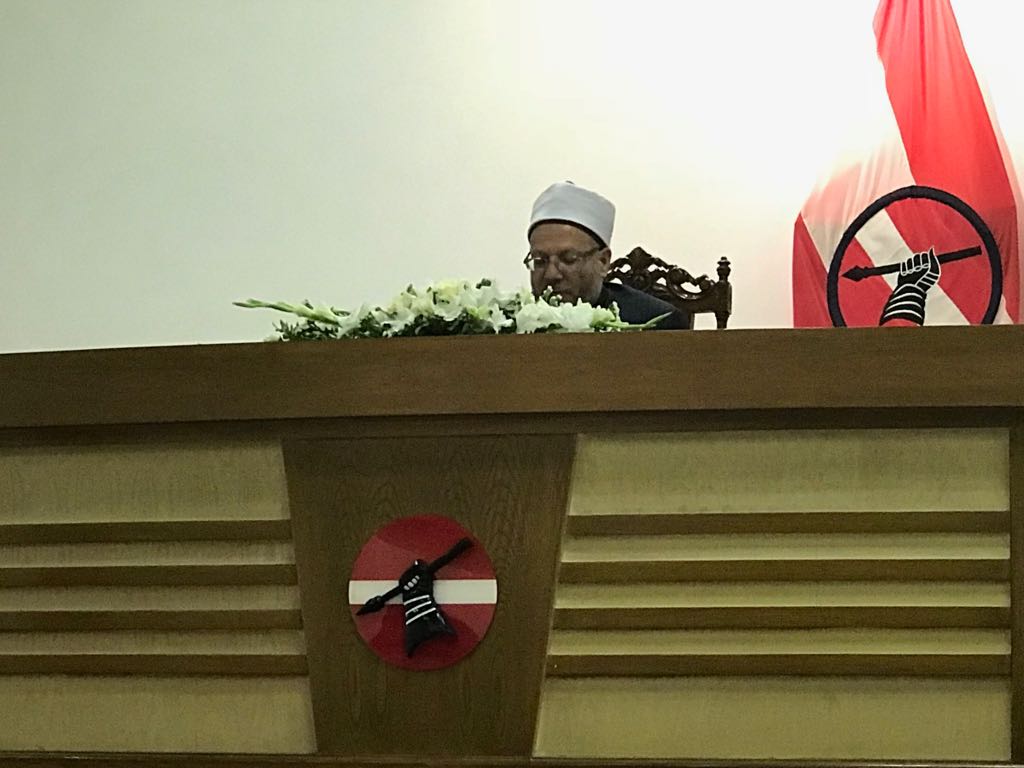 مفتي الجمهورية يلقي كلمة أمام الجيش الباكستاني بالكلية الحربية بمدينة "لاهور" بباكستان
